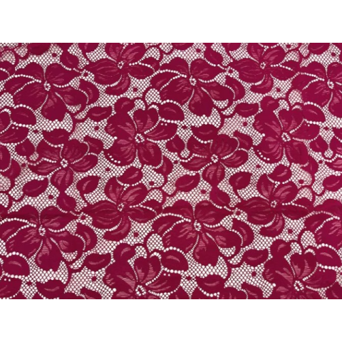 FLOWER STRETCH LACE cherry red (kopia)